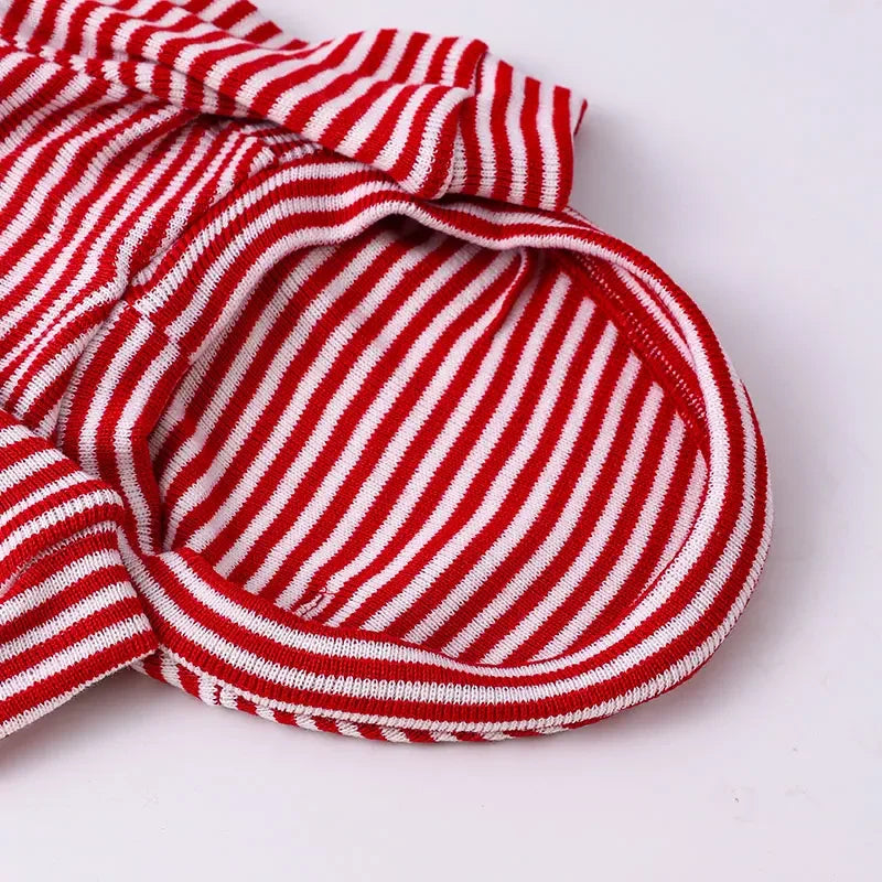 Sweater Listrado Vermelho para Galgo Italiano & Whippet – Estilo e Conforto no Inverno